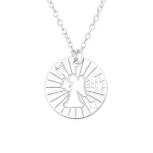 Sterling Silver Virgo Zodiac Necklace